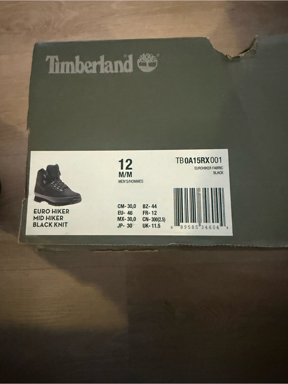 Timberland Euro Hiker Mid Hiker Black Knit - Men
